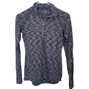 Athleta Black Mendoza 1/2 Zip Pullover Sz XXS